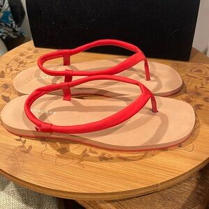 Everlane Thong Sandals Tomato red size 7